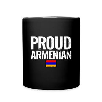 Proud Armenian Armenia Armenian Flag - Full Colour Mug - black - Front