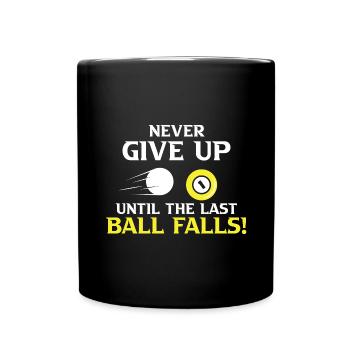 Billard Billardkugel Billarddreieck Kö - Tasse einfarbig - Schwarz - Vorne