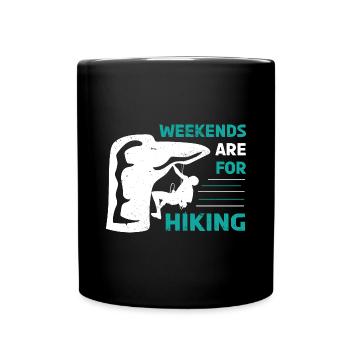 Climbing Climbers Mountains Climbing Wall Kletterdad - Full Colour Mug - black - Front