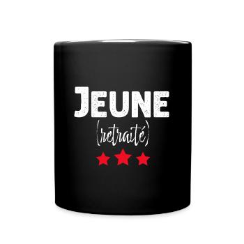 Jeune Retraité Idée Cadeau Humour Départ Retraite - Mug uni - noir - Devant