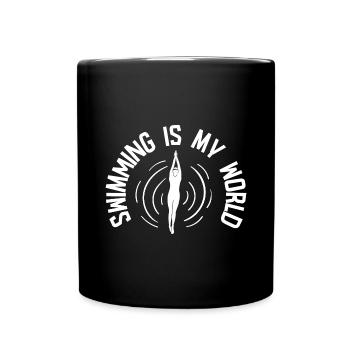 Swimmers Swimming 50 meters lane - Full Colour Mug - black - Front