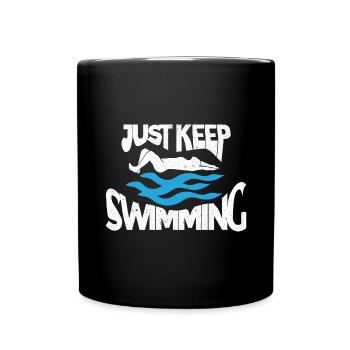 Nageurs Natation 50 mètres piste Brasse - Mug uni - noir - Devant