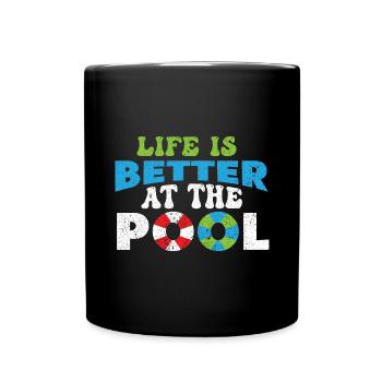 Nageurs Natation 50 mètres piste Brasse - Mug uni - noir - Devant