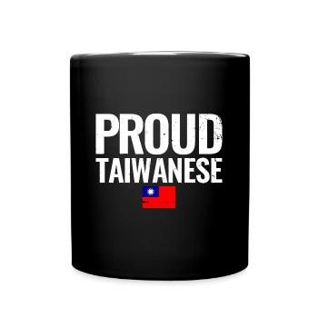Proud Taiwanese Taiwan Taiwanese Flag - Full Colour Mug - black - Front
