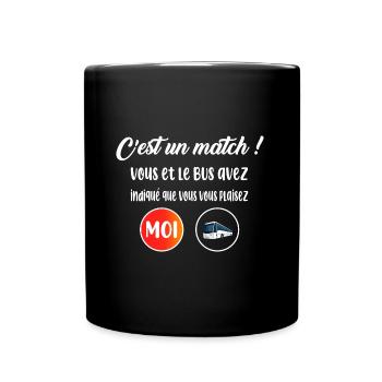 C'est un match vous et le bus t-shirt homme - Mug uni - noir - Devant