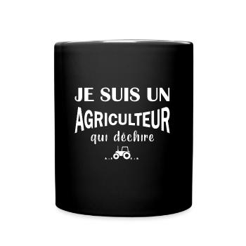Je suis un agriculteur qui déchire t-shirt homme - Mug uni - noir - Devant