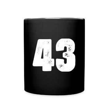 43 Maillot numéro - Mug uni - noir - Devant