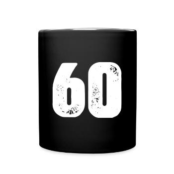 60 Number jersey - Full Colour Mug - black - Front
