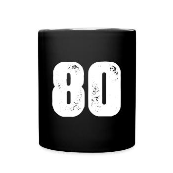 Maillot 80 numéro - Mug uni - noir - Devant
