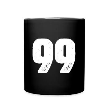 99 Maillot numéro - Mug uni - noir - Devant