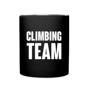 Climbing Team - Tasse einfarbig - Schwarz - Vorne