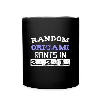 Random Origami fulmine dans 3... 2... 1... - Mug uni - noir - Devant