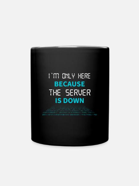 nerd coder server download error 404 - Tasse einfarbig - Schwarz