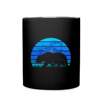 Mama Bär, Kind - Tasse einfarbig - Schwarz - Vorne