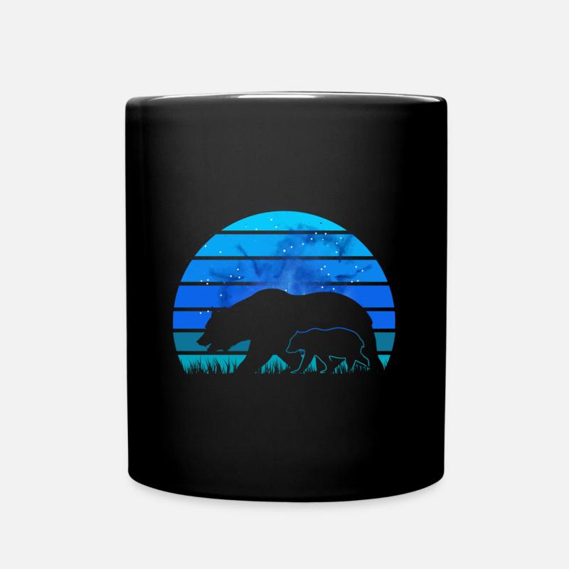 maman ours papa ours enfant - Mug uni - noir