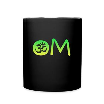 Om Namaste - Tasse einfarbig - Schwarz - Vorne