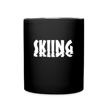 skiing - Tasse einfarbig - Schwarz - Vorne