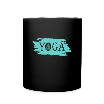 Yoga - Tasse einfarbig - Schwarz - Vorne