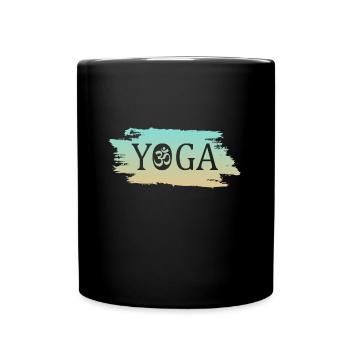 Yoga - Tasse einfarbig - Schwarz - Vorne