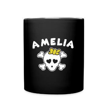 Pirate Amelia Design for Girls and Women - Full Colour Mug - black - Front