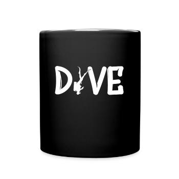 Tauchen - Tasse einfarbig - Schwarz - Vorne