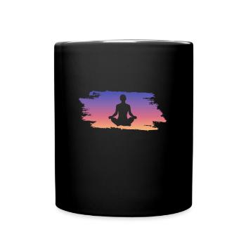 Yoga - Tasse einfarbig - Schwarz - Vorne