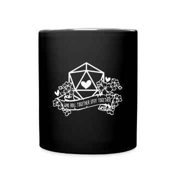 Who roll together stay together RPG Valentines day - Mug uni - noir - Devant