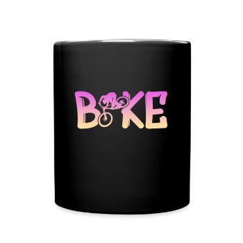 Biken - Tasse einfarbig - Schwarz - Vorne
