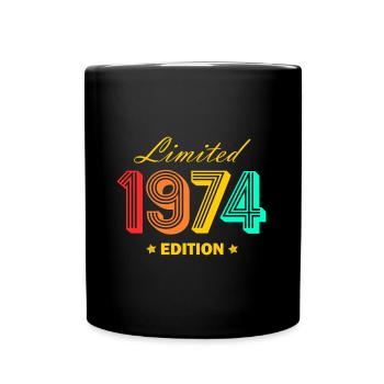 Vintage 1974 Né Homme Limité 1974 Anniversaire - Mug uni - noir - Devant