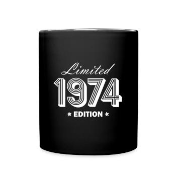 Limited 1974 Geburtsjahr Geburtstag Männer cool - Tasse einfarbig - Schwarz - Vorne