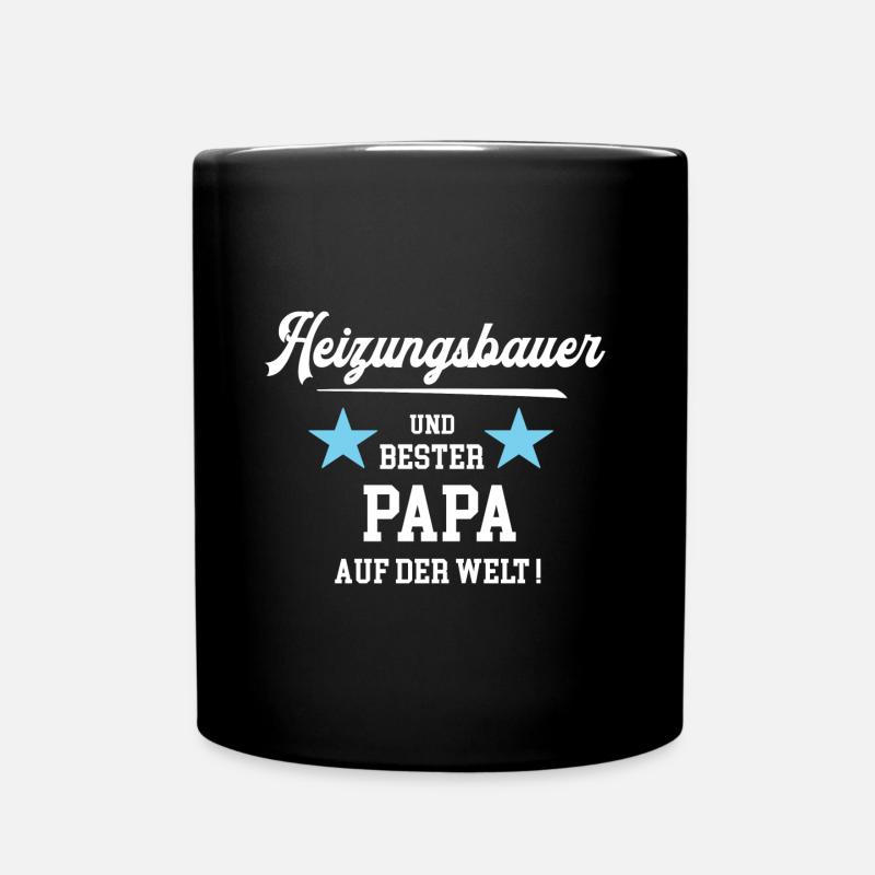 Heizungsbauer Bester Papa Vatertag Geburtstag Vati - Tasse einfarbig - Schwarz