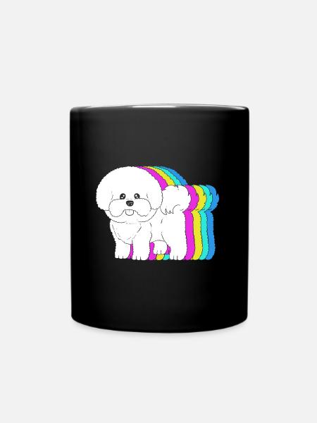 Bichon Frise - Tasse einfarbig - Schwarz