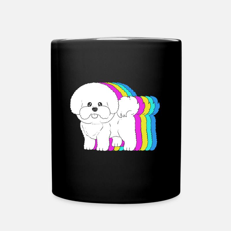 Bichon Frise - Tasse einfarbig - Schwarz