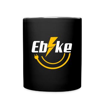 E-Bike EBike E Bike - Tasse einfarbig - Schwarz - Vorne