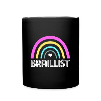 Blind Blindenschrift Braille - Full Colour Mug - black - Front