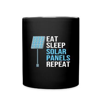 Énergies renouvelables, cellules solaires, photovoltaïque - Mug uni - noir - Devant