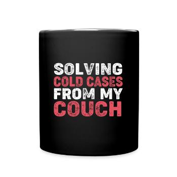 Krimi True Crime - Tasse einfarbig - Schwarz - Vorne