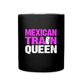 Domino Mexican Train - Tasse einfarbig - Schwarz - Vorne
