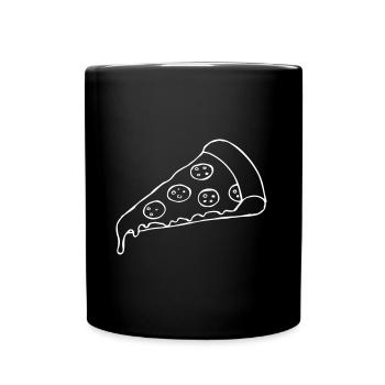 pizza - Mug uni - noir - Devant