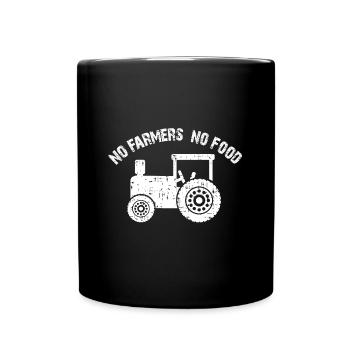 non-non-nourriture non pas de nourriture sans paysans - Mug uni - noir - Devant