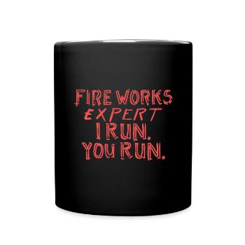 Feux d'artifice pyrotechnicien - Mug uni - noir - Devant