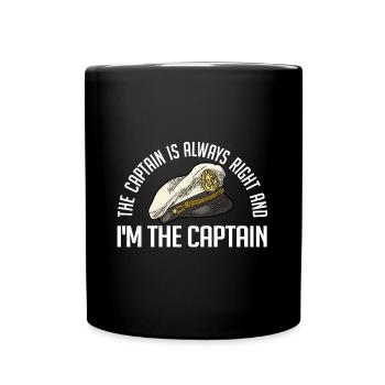 The captain is always right | I am the captain - Full Colour Mug - black - Front