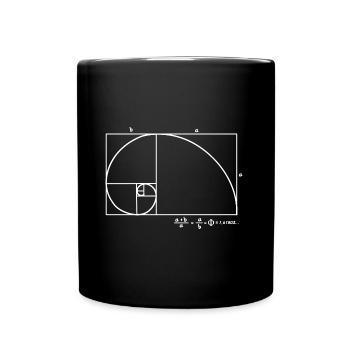 Golden Ratio Fibonacci Spiral Mathematiklehrer - Tasse einfarbig - Schwarz - Vorne