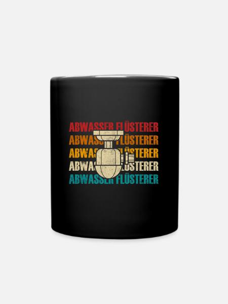 Retro Abwassertechniker Abwasser Flüsterer - Tasse einfarbig - Schwarz
