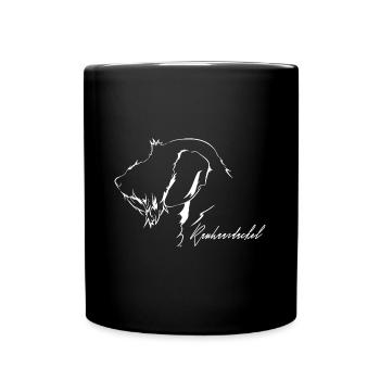 DACHSHUND PROFIL À POIL RUGUEUX Chiens de chasse Wilsigns - Mug uni - noir - Devant
