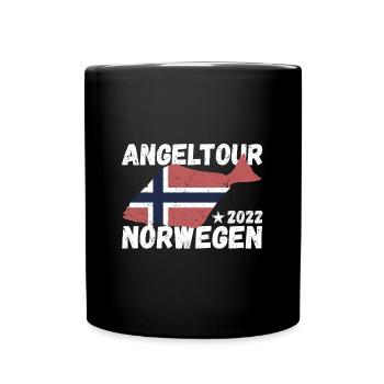 Angeltour Norwegen 2022 - Tasse einfarbig - Schwarz - Vorne
