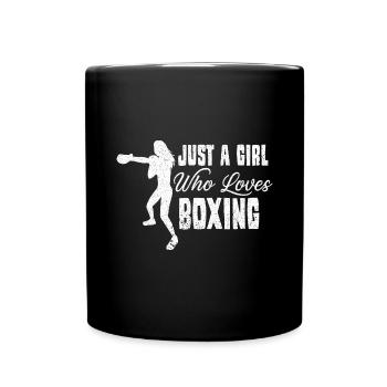 Boxing Boxer Martial Arts Boxing Ring Boxing Gloves - Full Colour Mug - black - Front