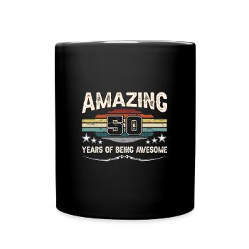 Rétro Vintage 50 ans d’être génial - Mug uni - noir - Devant
