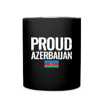 Fier Azerbaïdjan Azerbaïdjan Drapeau - Mug uni - noir - Devant