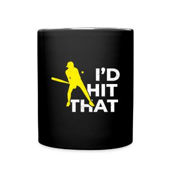 Baseball Baseball Bat Baseball Player - Full Colour Mug - black - Front
